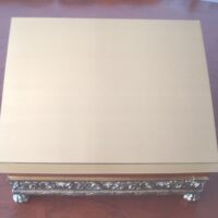 Gold metal lectern, adjustable, desktop - Image 2