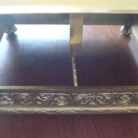 Gold metal lectern, adjustable, desktop - Image 5