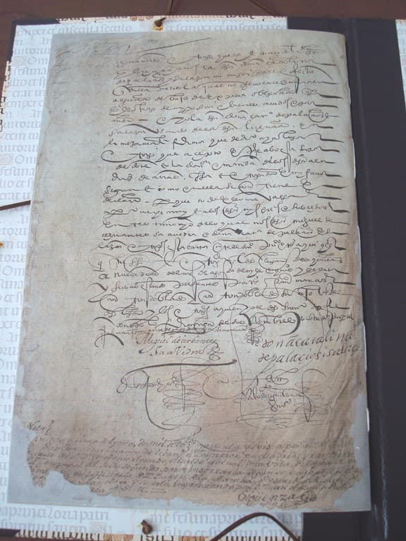 Carta de Dote y Arras de Miguel de Cervantes por su matrimonio con Catalina, 1586 - Imagen 5