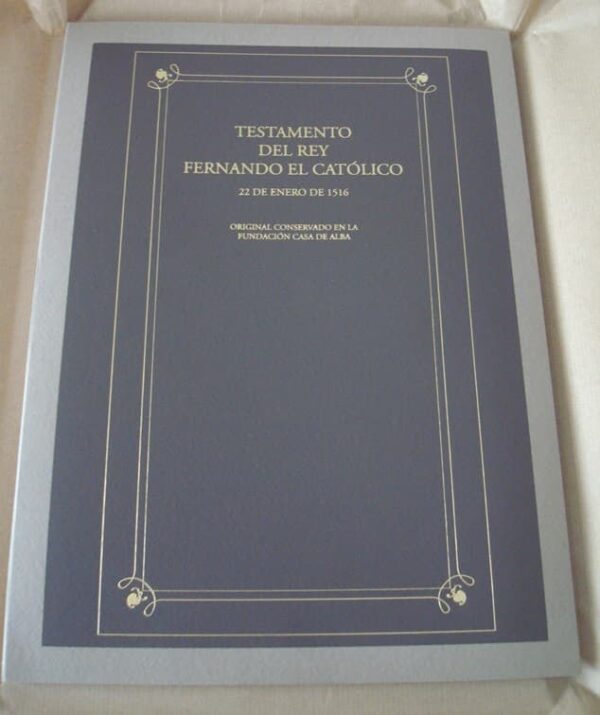 Testamento de Fernando el Católico, 1516