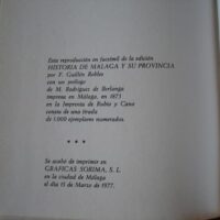 History of Malaga and its Province, Francisco Guillen Robles, 1977 - Image 5