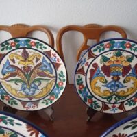 Juego de 6 platos de cerámica granadina, firmados - Imagen 2