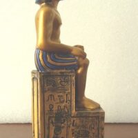 Small golden figure of a scribe from Ancient Egypt - Image 4
