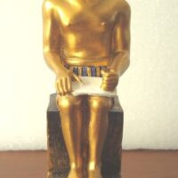 Small golden figure of a scribe from Ancient Egypt - Image 5