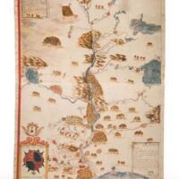 Map of the Mississippi River, 17th century