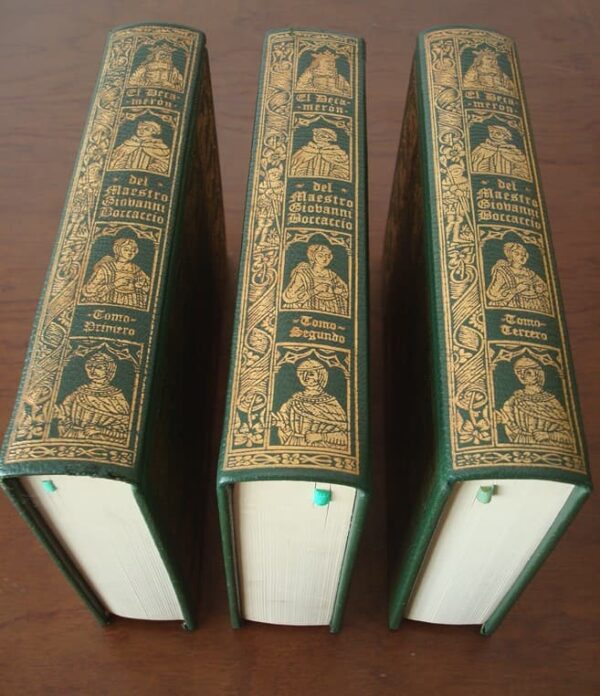 The Decameron, by Giovanni Boccaccio. 1975, 3 volumes. Circle of the Bibliophile (damage) - Image 2