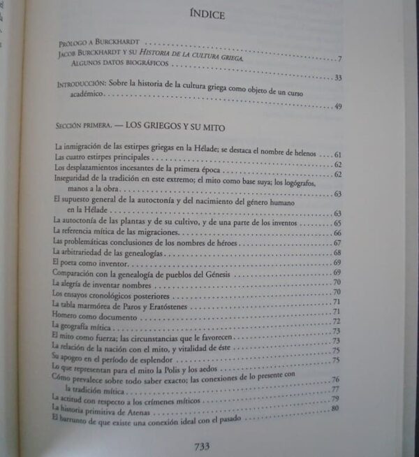 Historia de la Cultura Griega. Tomo I. Jacob Burckhardt. RBA, 2005 - Imagen 2