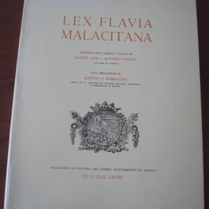 Lex Flavia Malacitana, Malaga, 1969