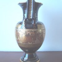 Jarrón griego de porcelana y oro 24K (mediano) - Imagen 2