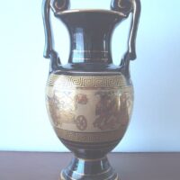 Jarrón griego de porcelana y oro 24K (mediano) - Imagen 3