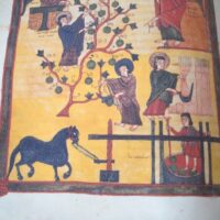 Sheet in natural parchment of 2 pages of the Beatus of Liébana codex of El Burgo de Osma - Image 5