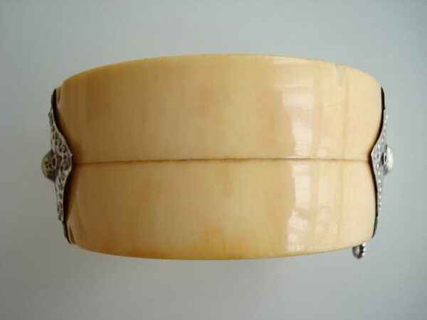 Ivory and silver bracelet/bracelet, ca. 1798 - Image 2
