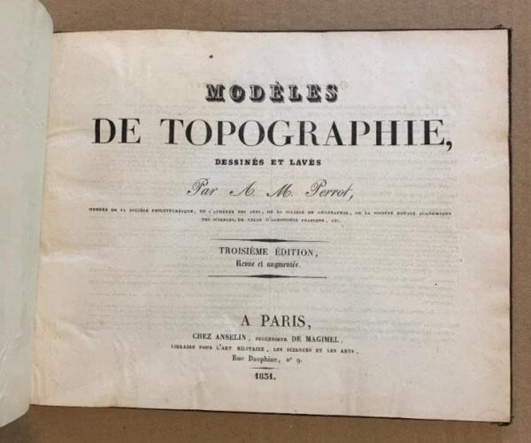1831 Models of Topography. Perrot. Original French